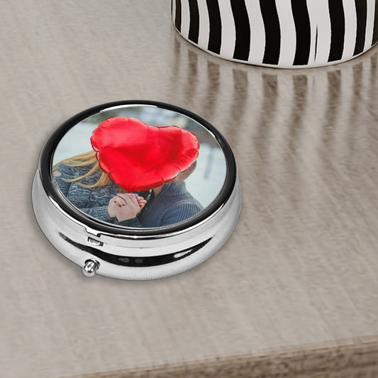 Round Custom Photo Mini Pill Box