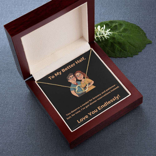 10ct Gold Necklace + You Deserve A Medal Message Card