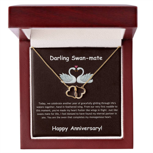 10k Gold And Diamond Necklace + Swan-mate Anniversary Card