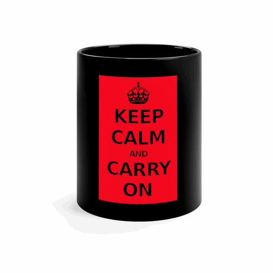11oz Keep Calm Black Mug