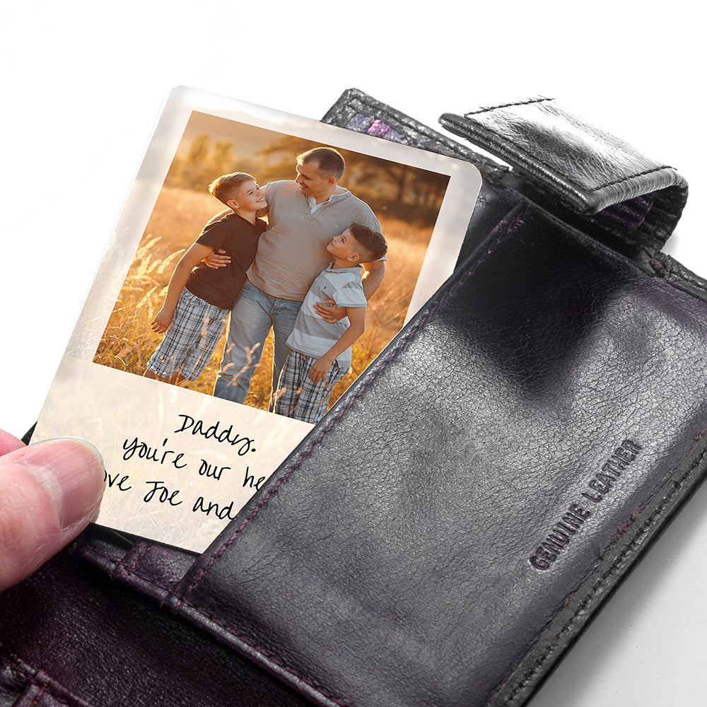 Personalized Wallet Keepsakes - Personalized Dad's Photo Wallet Keepsake 