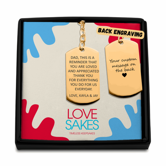 Custom Message For Dad Personalized Keyring