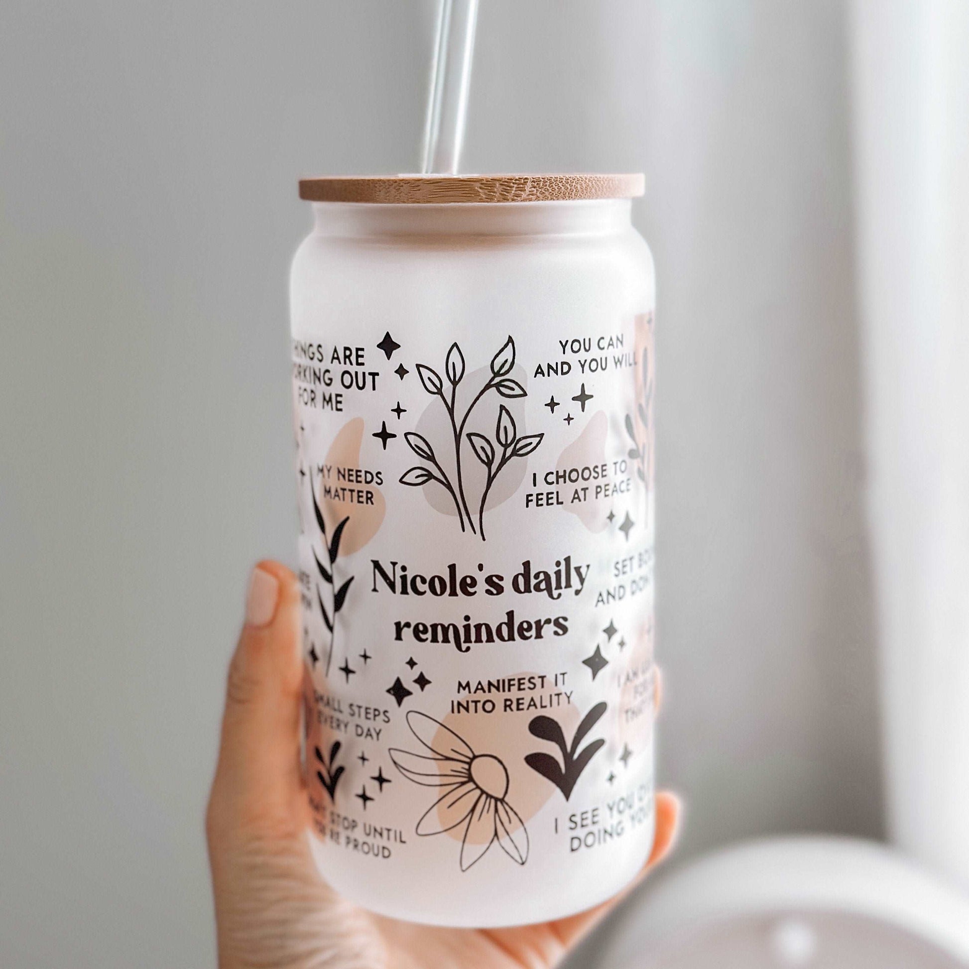 Personalized Tumblers - 16oz Personalized Affirmations Tumbler 