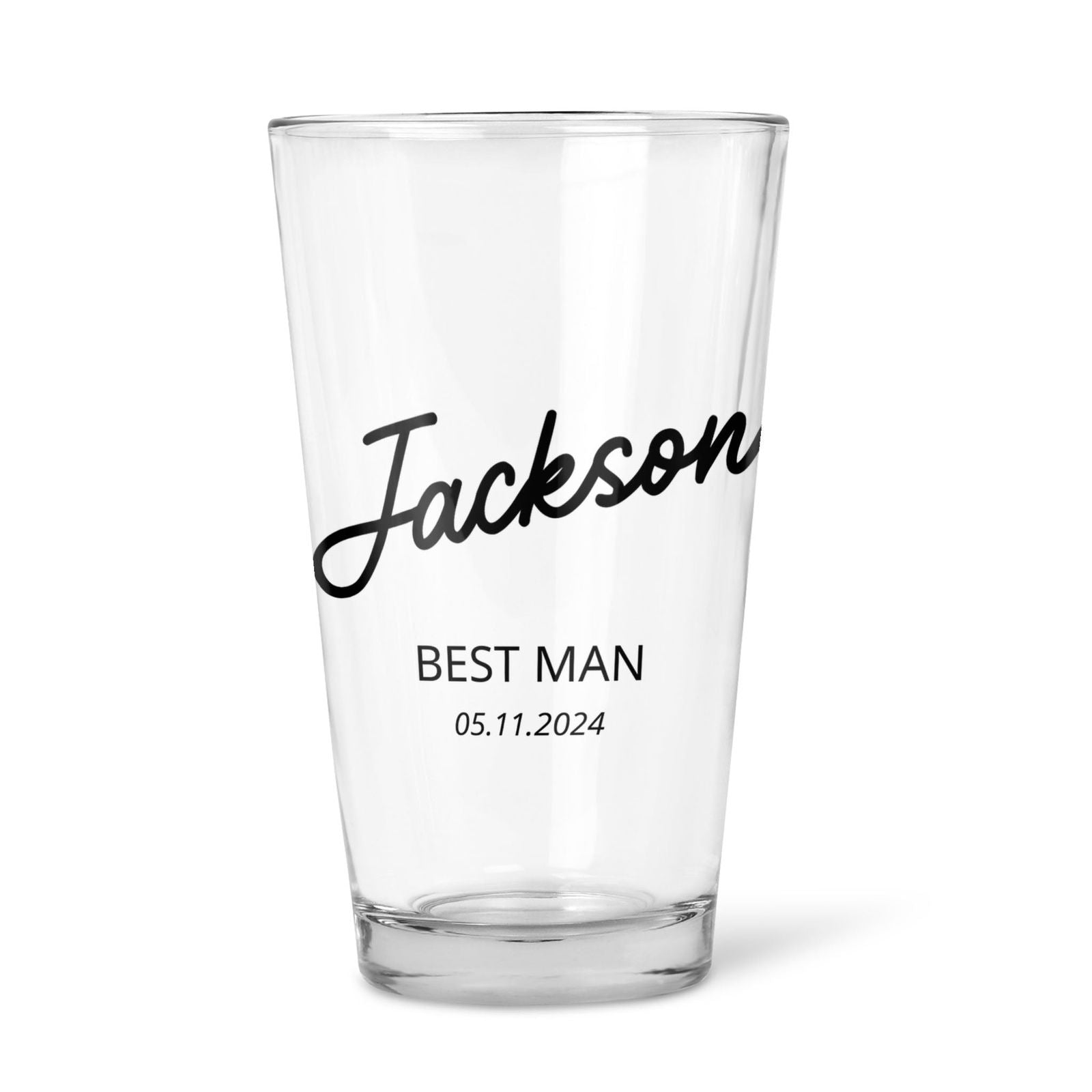 16oz Wedding Personalized Pint Glass - Lovesakes