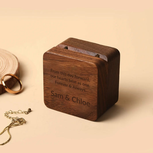 Personalized Wooden Engraved Ring Box