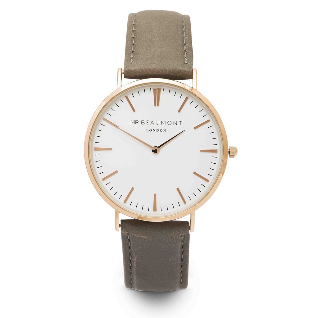 Personalized Men's Watches - Mr Beaumont Men's Personalized Watch in Grey 