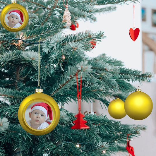 Photo Personalized Christmas Ball Ornaments