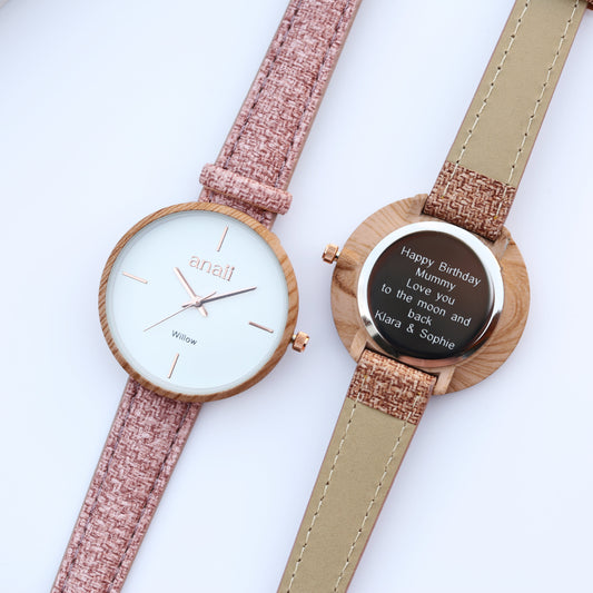 Personalized Watch In Sweet Pink