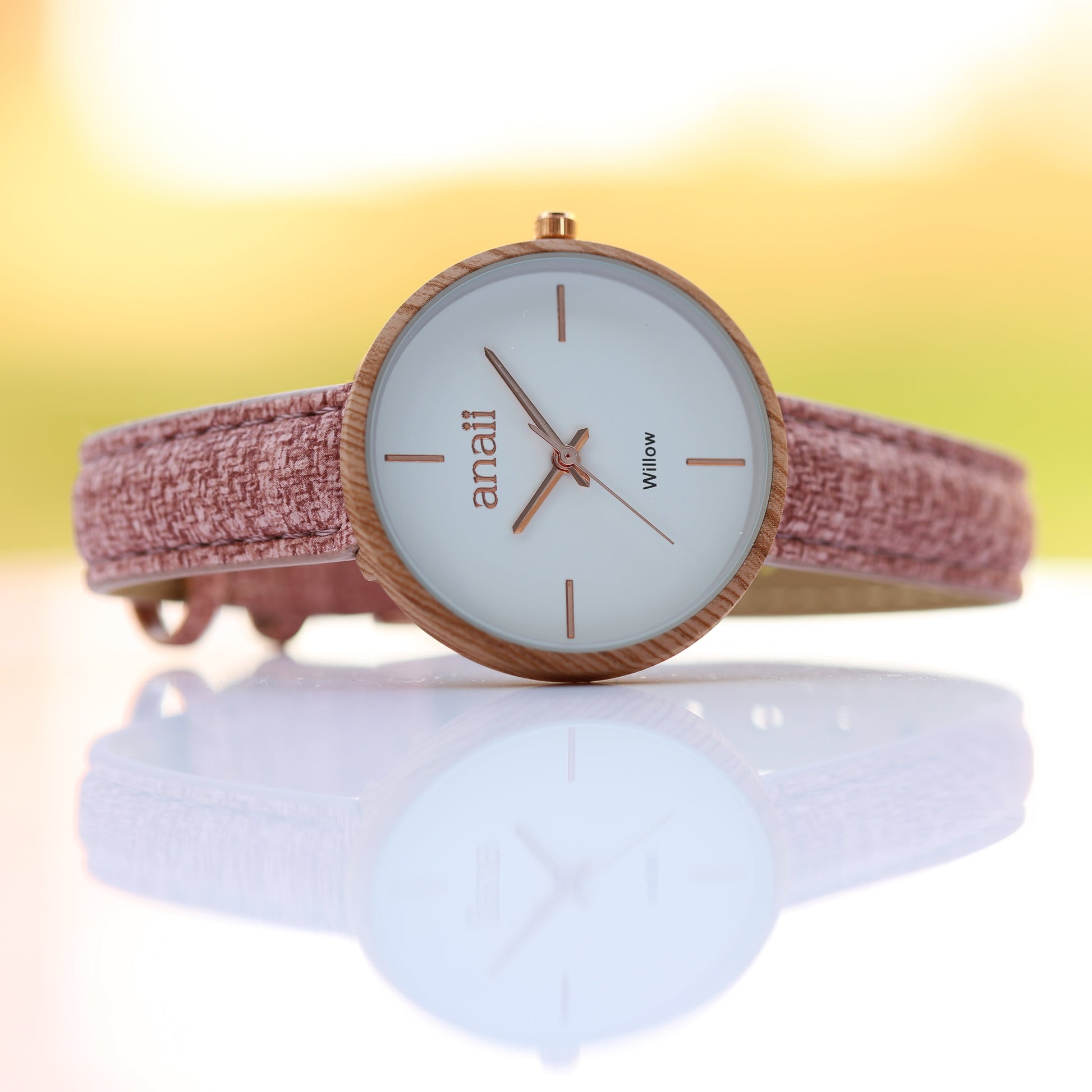 Personalized Ladies' Watches - Handwriting Engraved Watch in Sweet Pink 