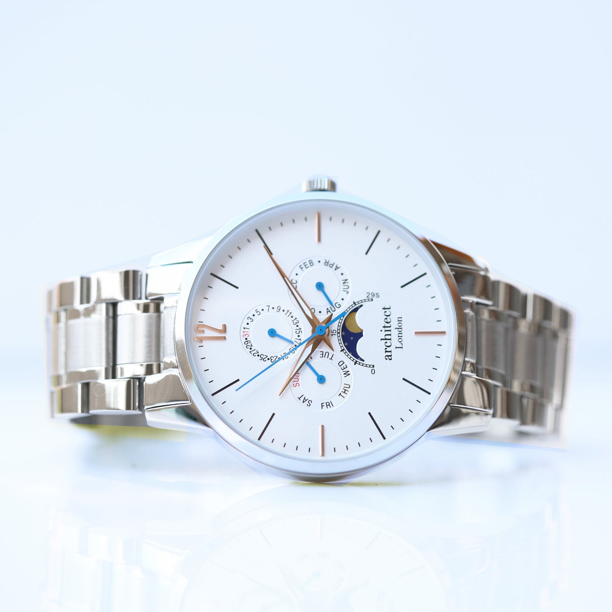 Personalized Men's Watches - Men's Architect Apollo Personalized Watch In White 