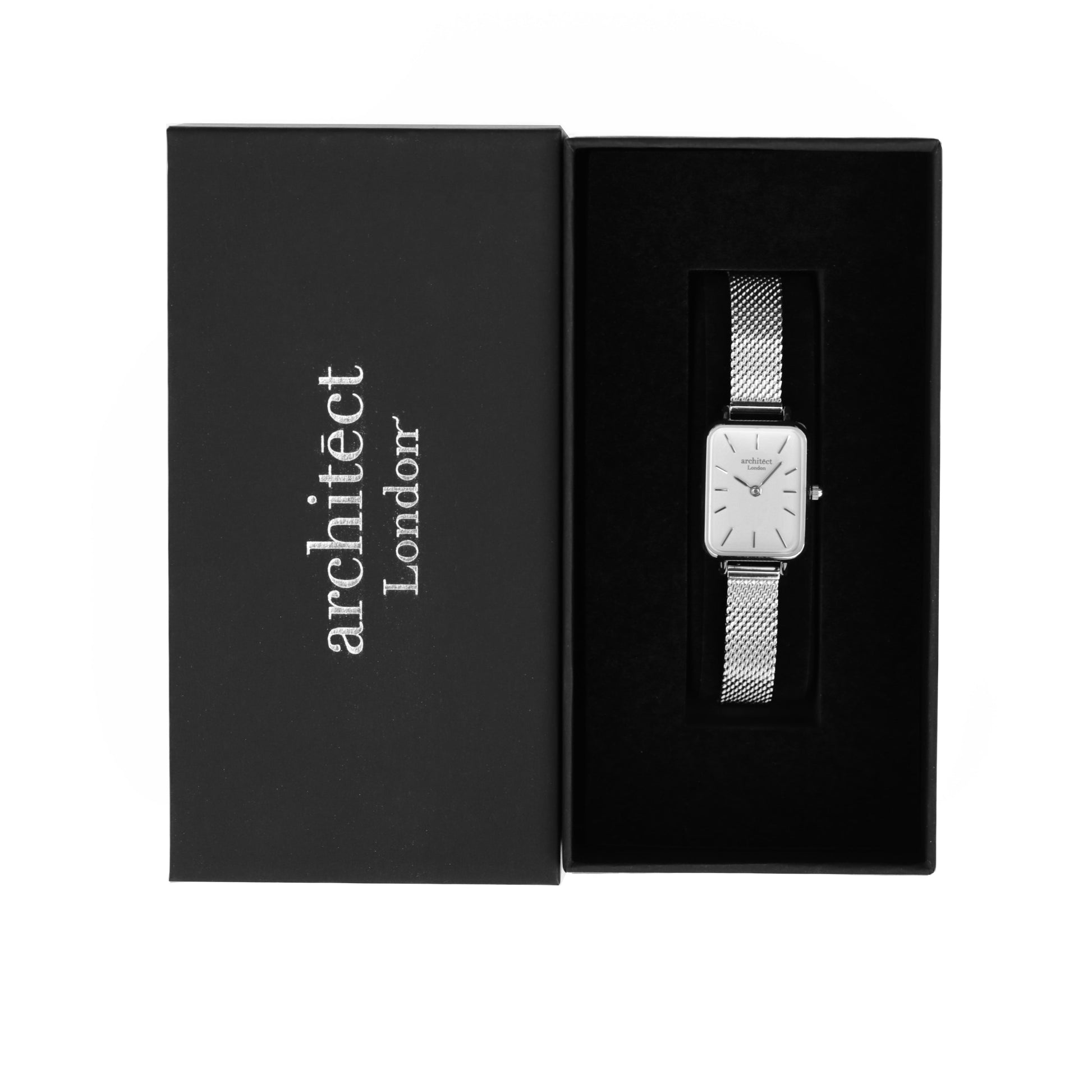 Personalized Ladies' Watches - Ladies Architēct Lille Engraved Watch In Cloud Silver 