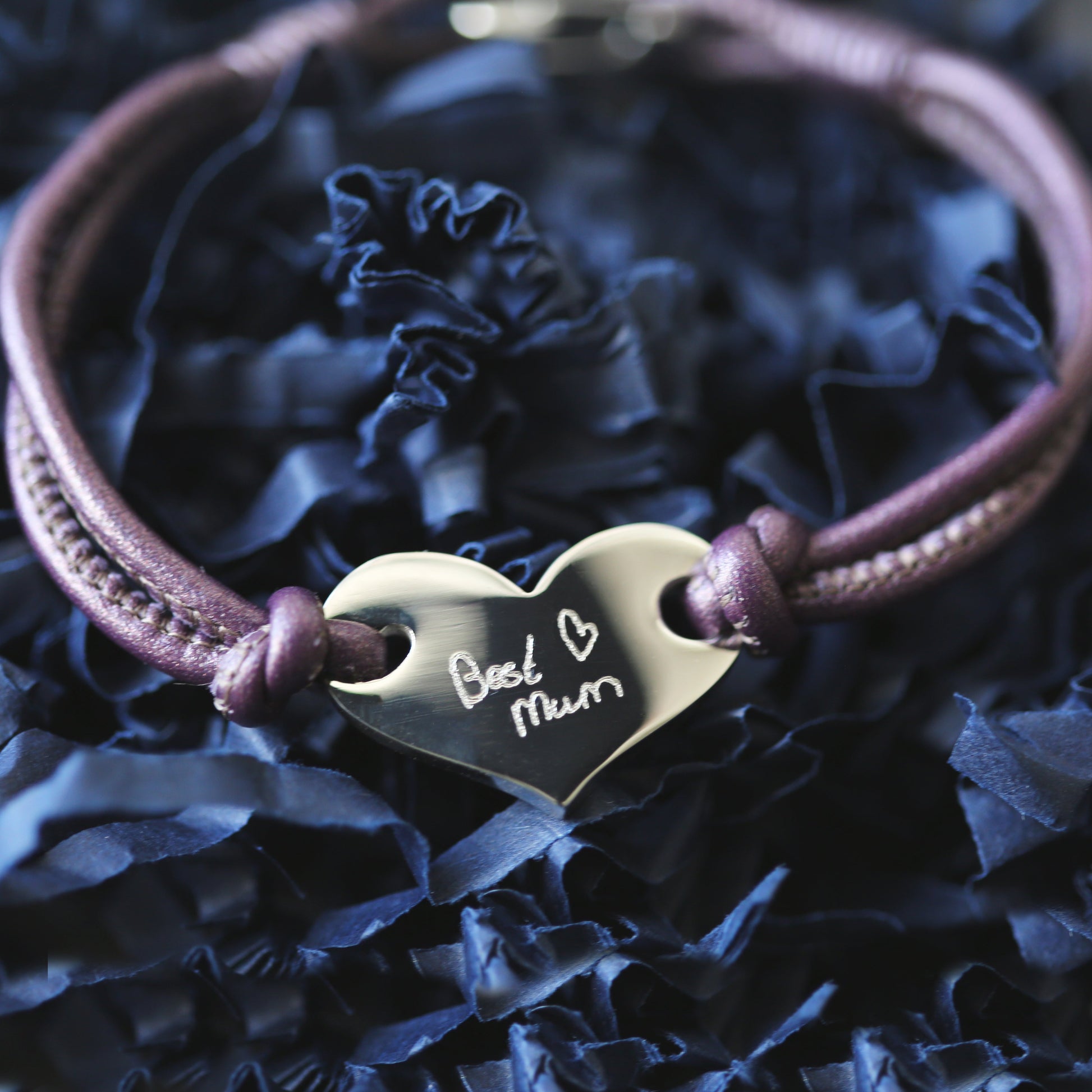 Personalized Bracelets - Handwriting Hearts Forever Bracelet 