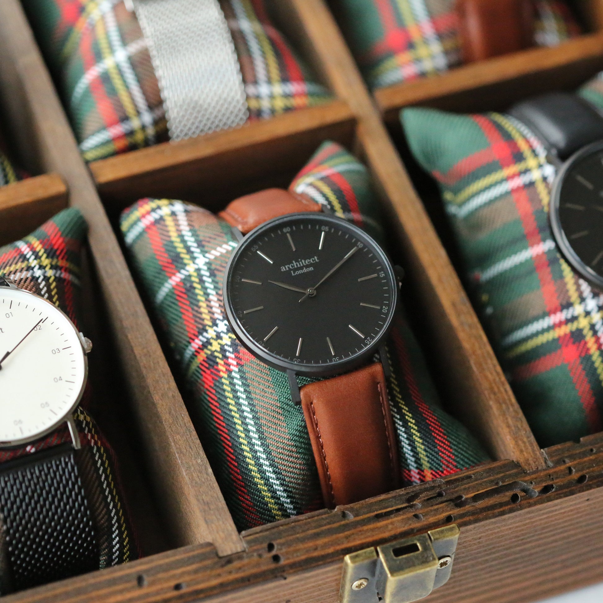 Personalized Men's Watches - Men's Minimalist Engraved Watch In Walnut 