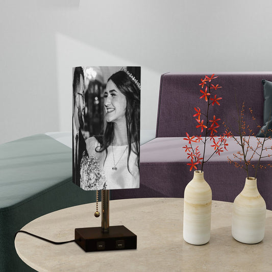 Square Custom Photo Table Lamp