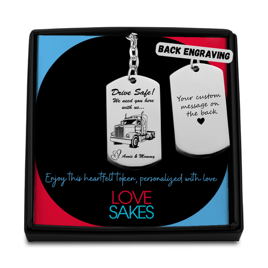 Drive Safe Custom Dad Keyring