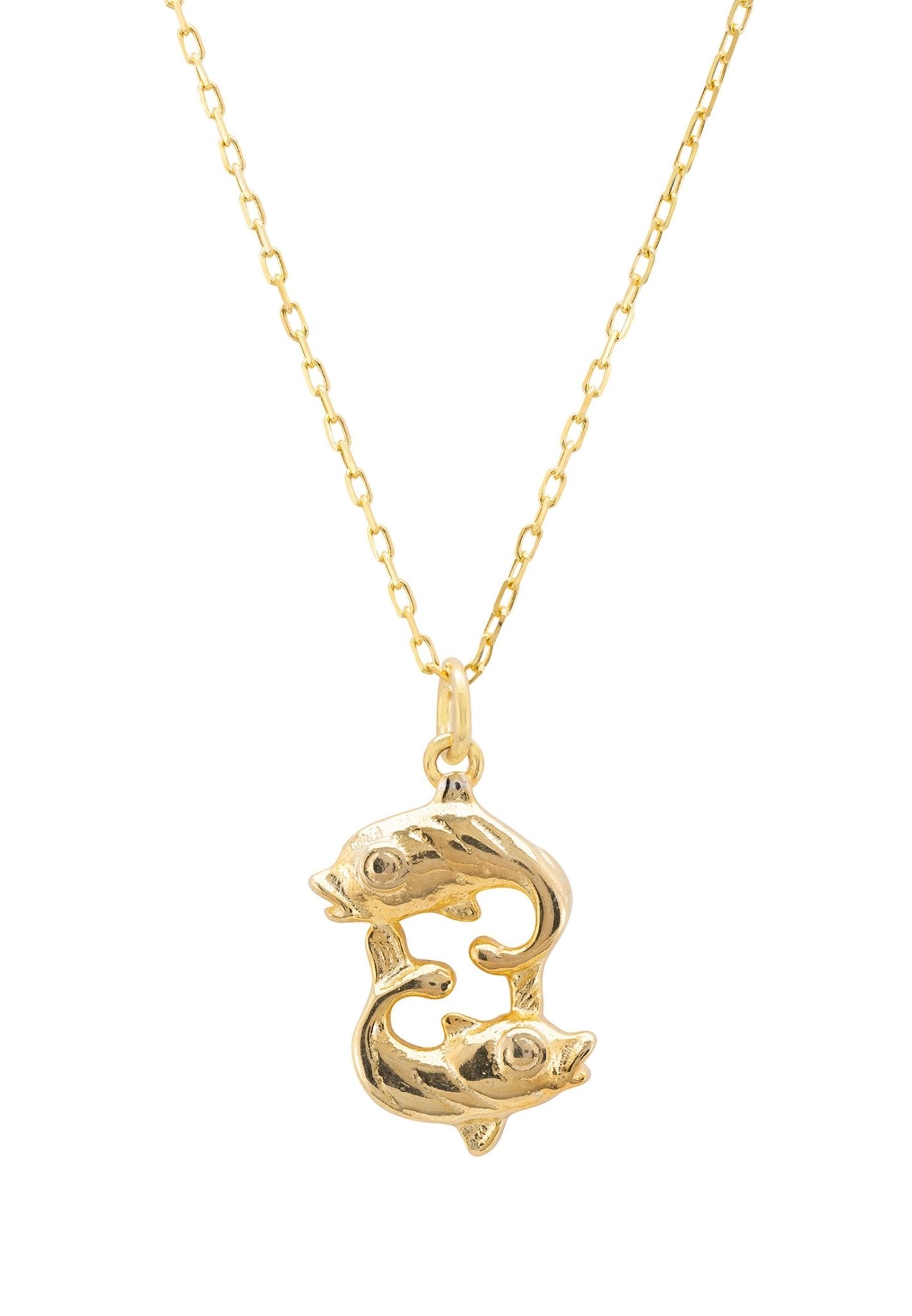 Personalized Necklaces - Zodiac Star Sign Necklace Gold Pisces 