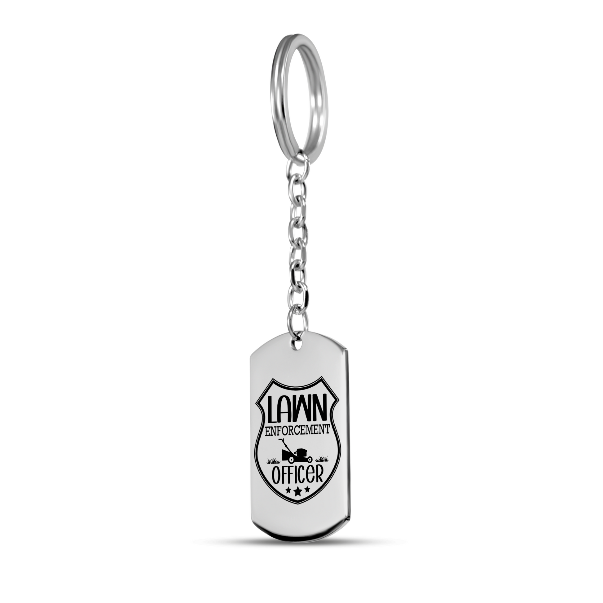 Personalized Keyrings - Lawn Enforcement Dad Custom Keychain 