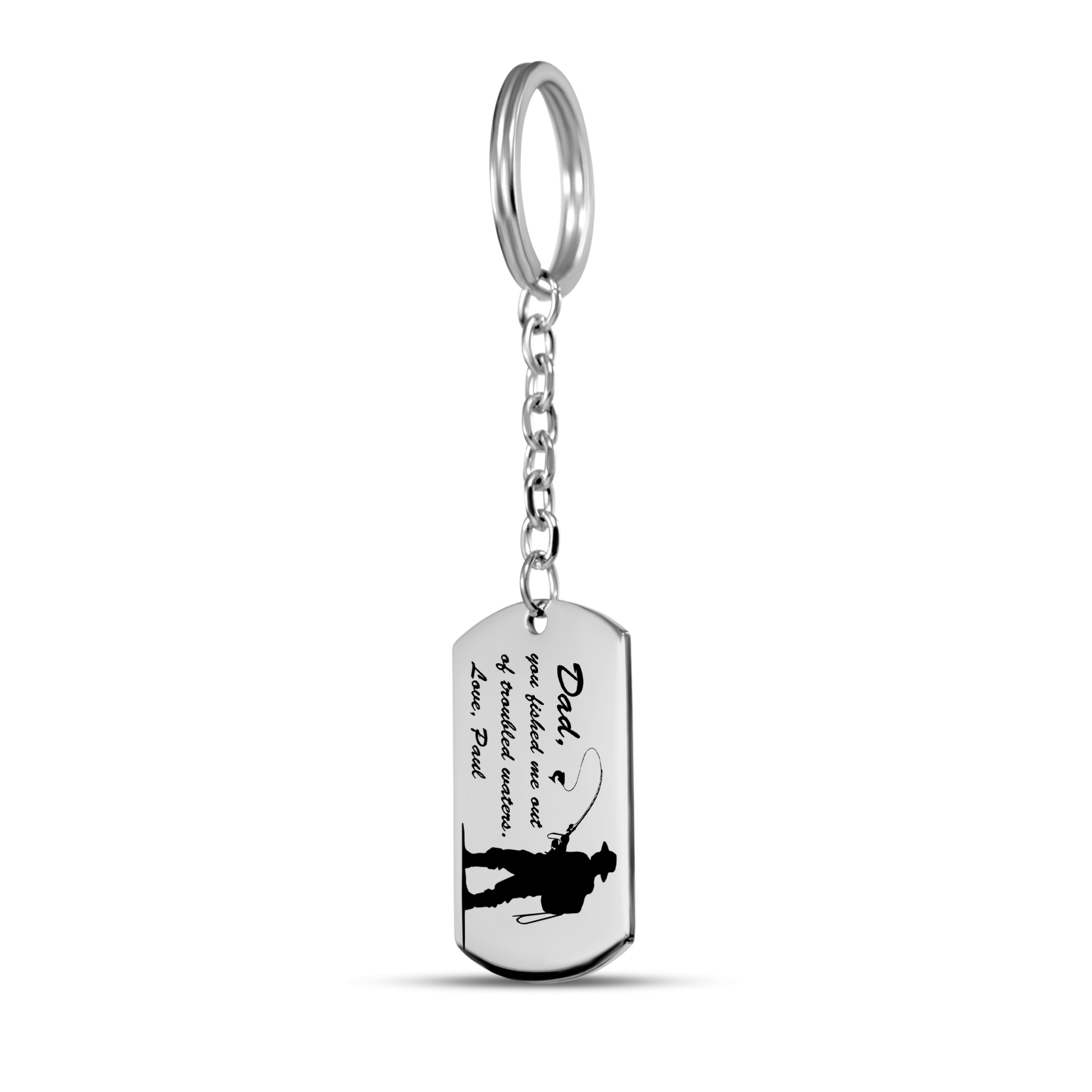 Personalized Keyrings - Personalized Fishing Dad Keychain 
