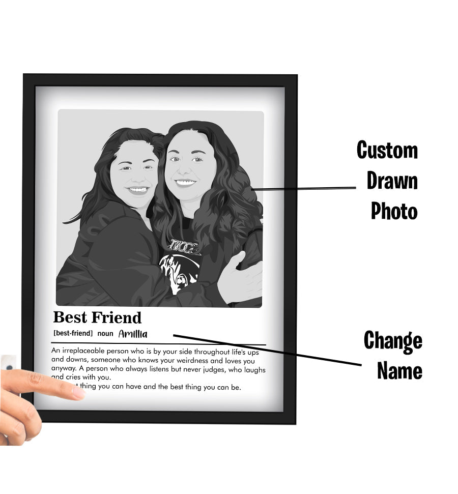 Personalized Wall Print - Custom Defined Best Friends Portrait 
