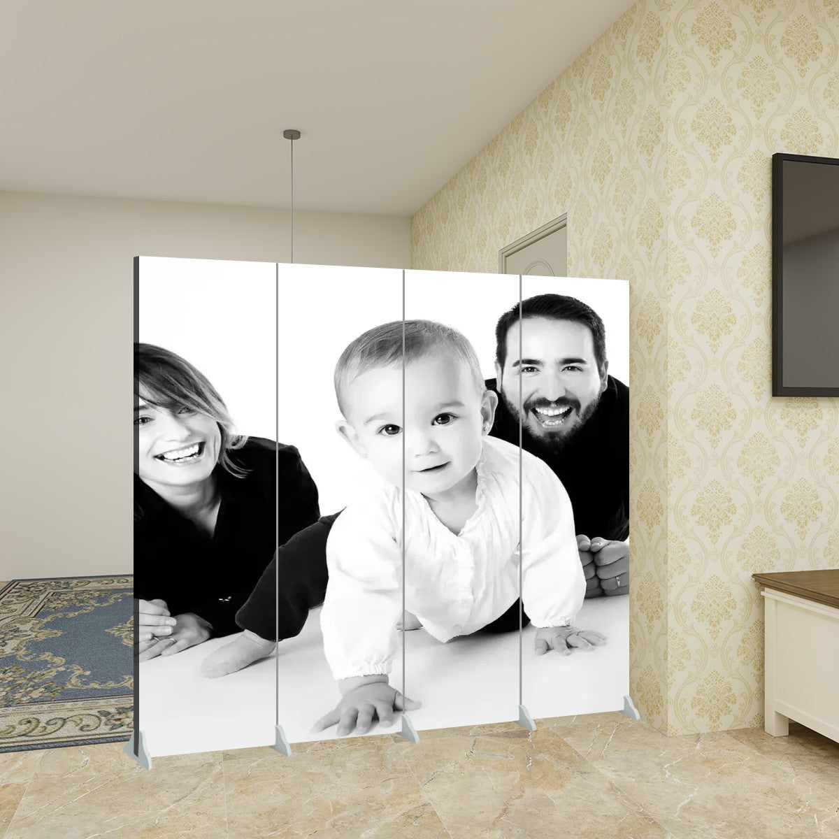 4-Panel Photo Personalized Room Divider - Lovesakes