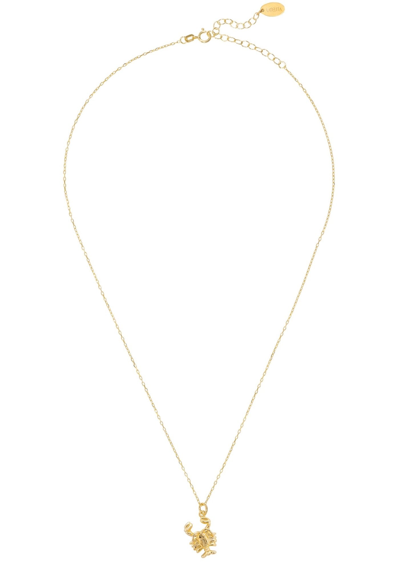 Personalized Necklaces - Zodiac Star Sign Necklace Gold Scorpio 