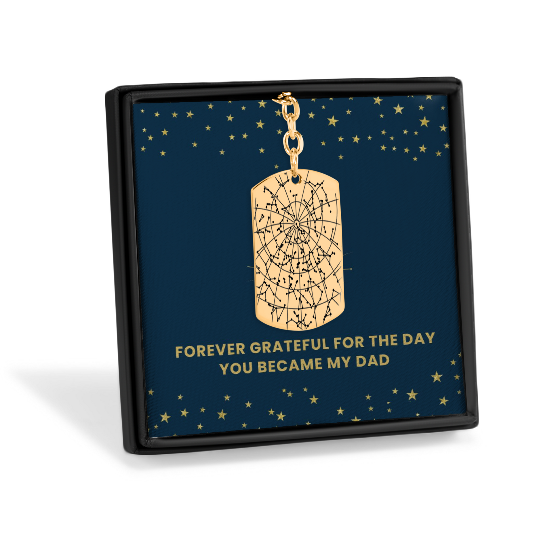 Personalized Keyrings - Custom Star Map Keyring - The Day You Became My Dad 