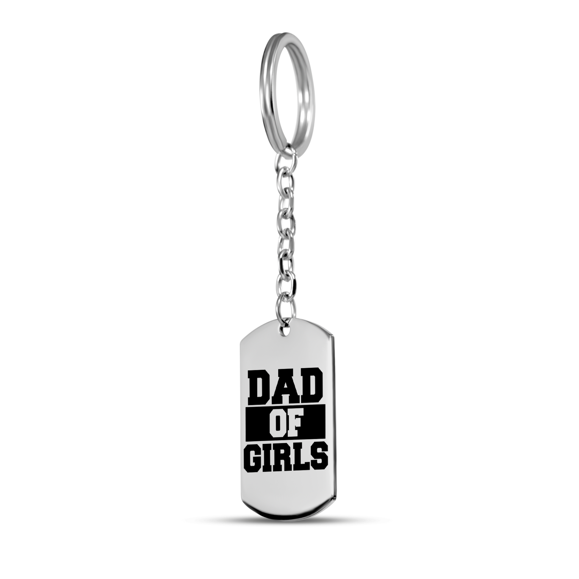 Personalized Keyrings - Dad of Girls Personalized Keychain 