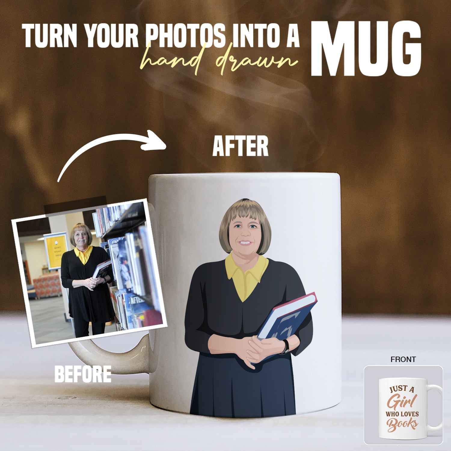 Personalized Mugs - Personalized Book Lover Mug 