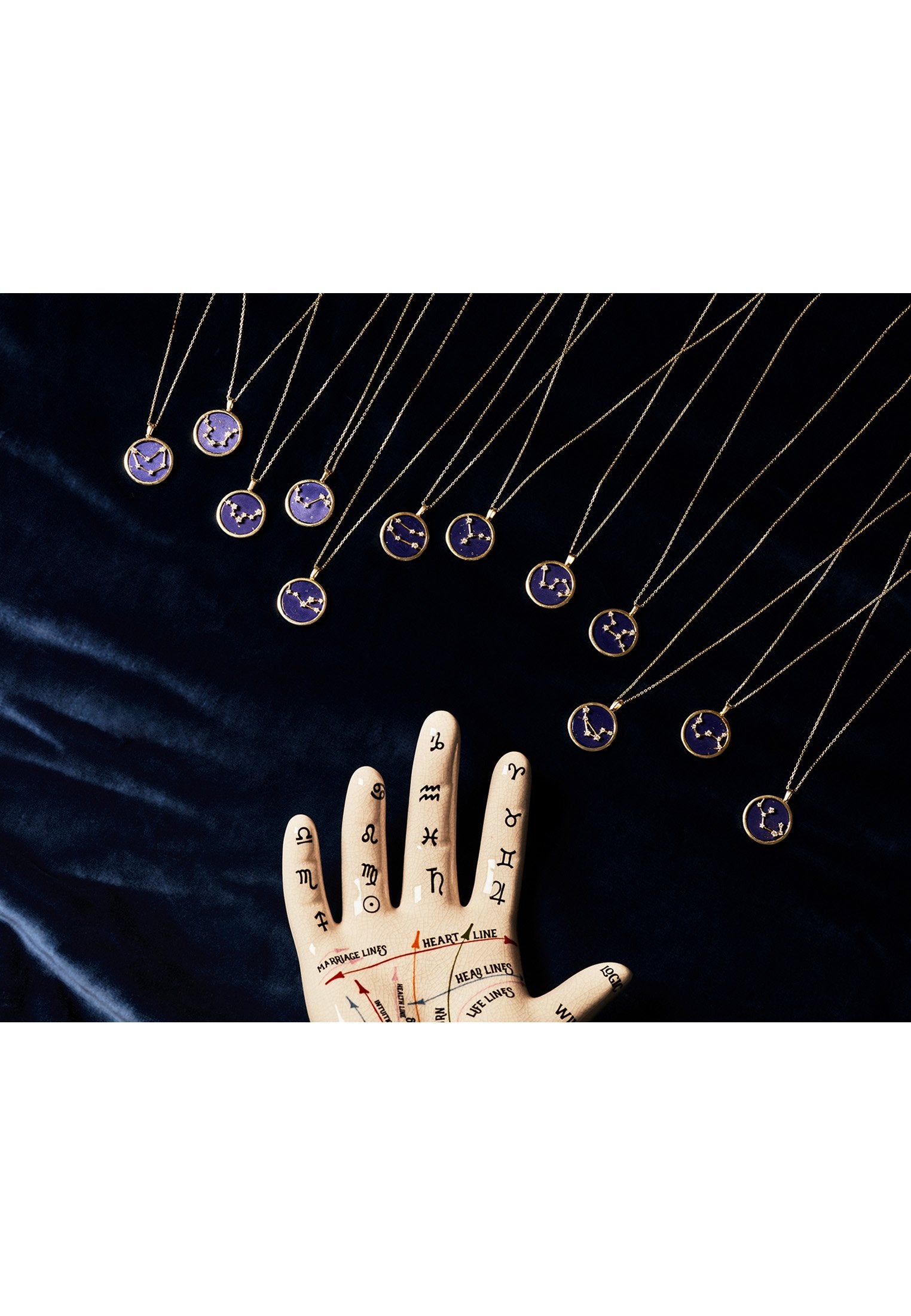 Personalized Necklaces - Zodiac Lapis Lazuli Constellation Pendant Necklace - Silver Aries 