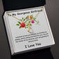 Personalized Necklaces + Message Cards - Alluring Beauty Necklace + Girlfriend Message Card 