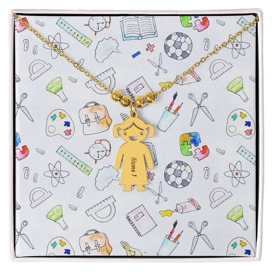 Back To School Kid Charm Necklace