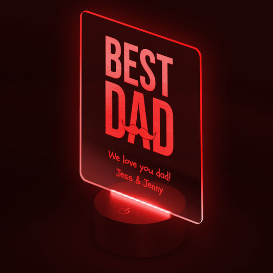 Best Dad Personalized Led Sign