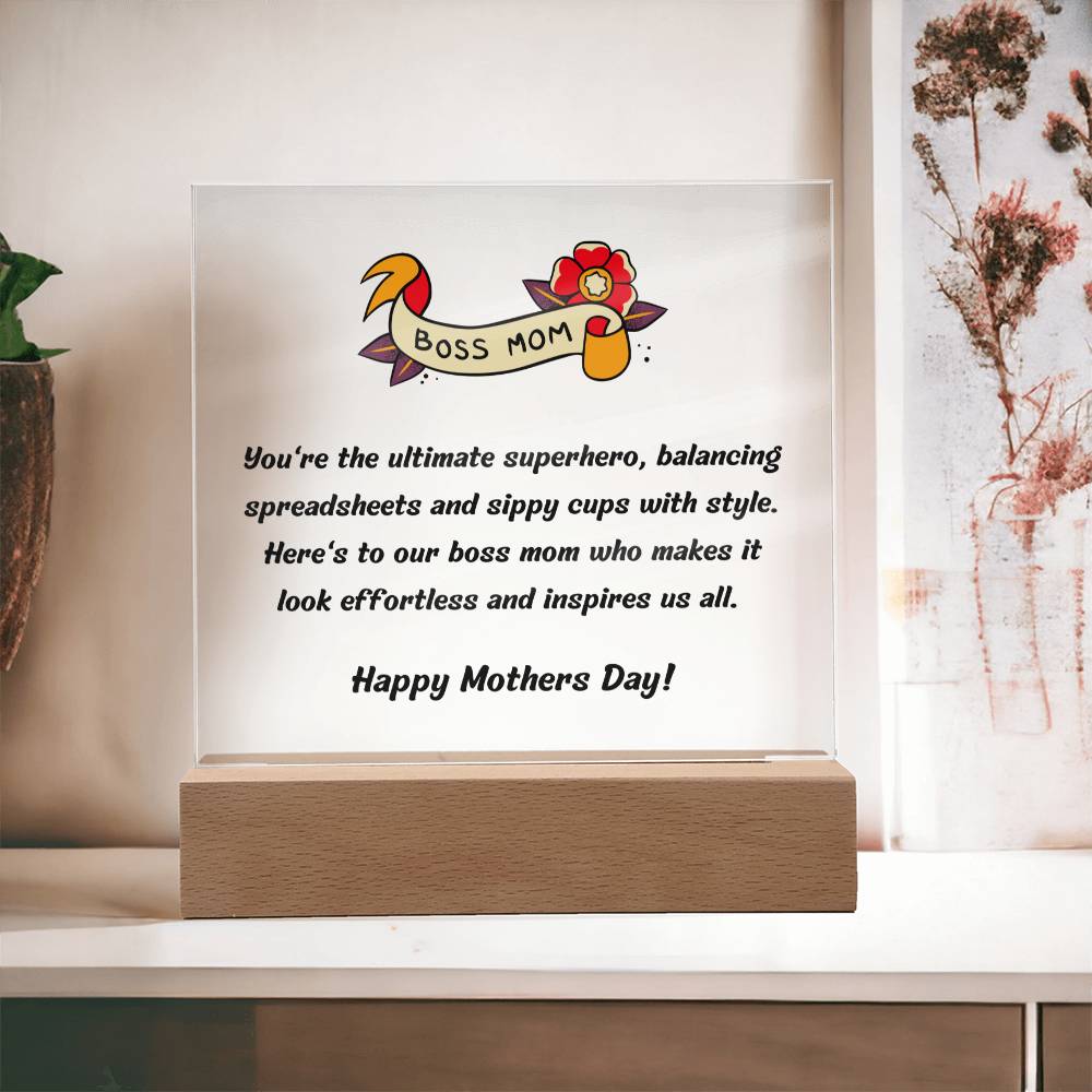 Boss Mom Mother's Day Gift Plaque | Lovesakes
