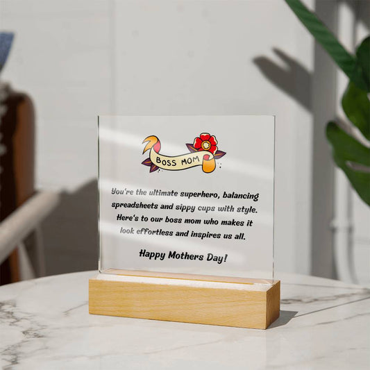 Boss Mom Mother's Day Gift Plaque