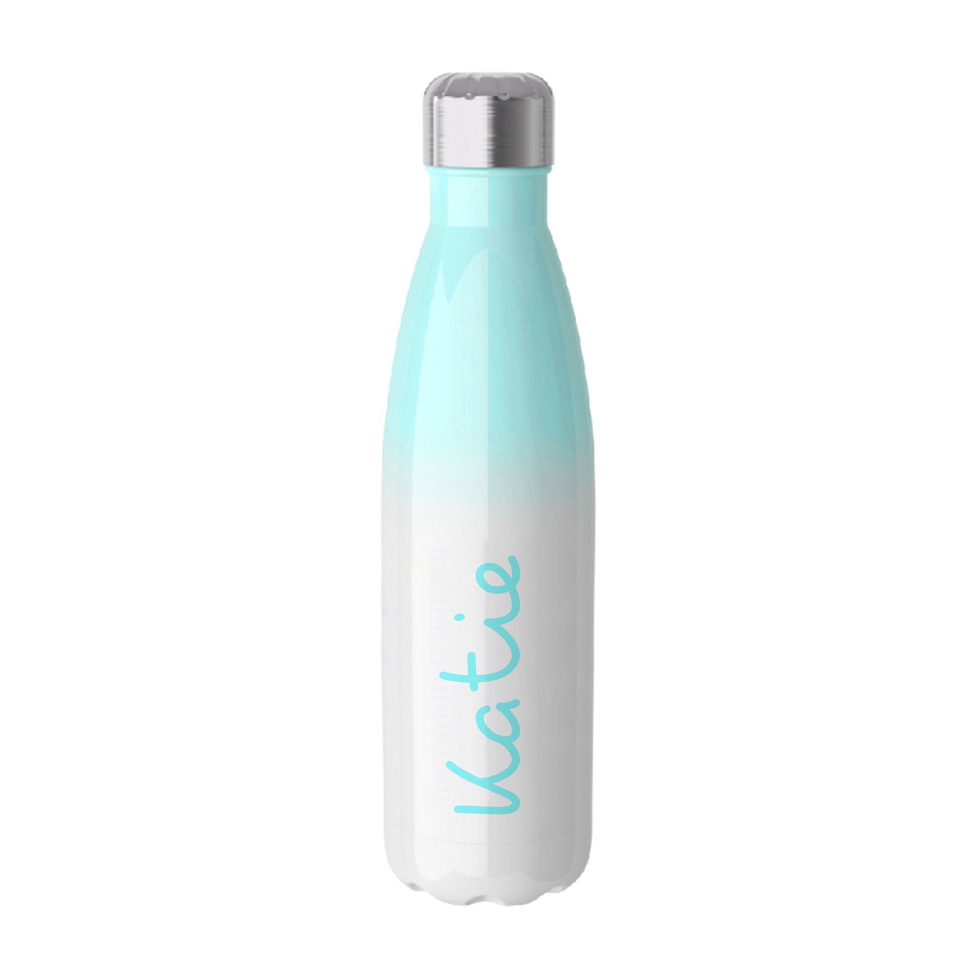 Personalized Water Bottles - Personalized Summer Style Insulated Sea Blue Water Bottle 