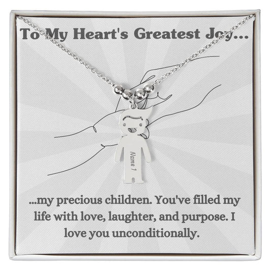 Child Charm Name Necklace For Moms