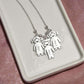 Personalized Necklaces + Message Cards - Child Charm Name Necklace For Moms 