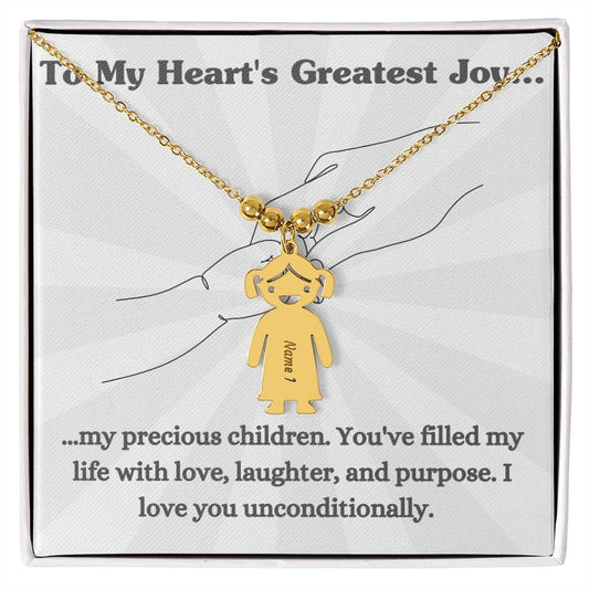 Child Charm Name Necklace For Moms