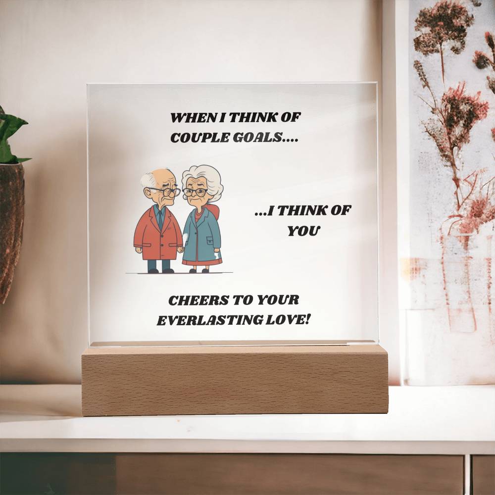 Couple Goals Elderly Anniversary Plaque 