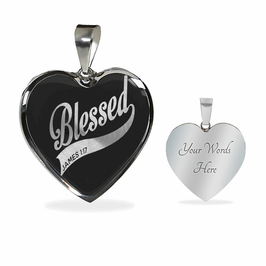 Custom Engraved Graphic Heart Pendant Necklace