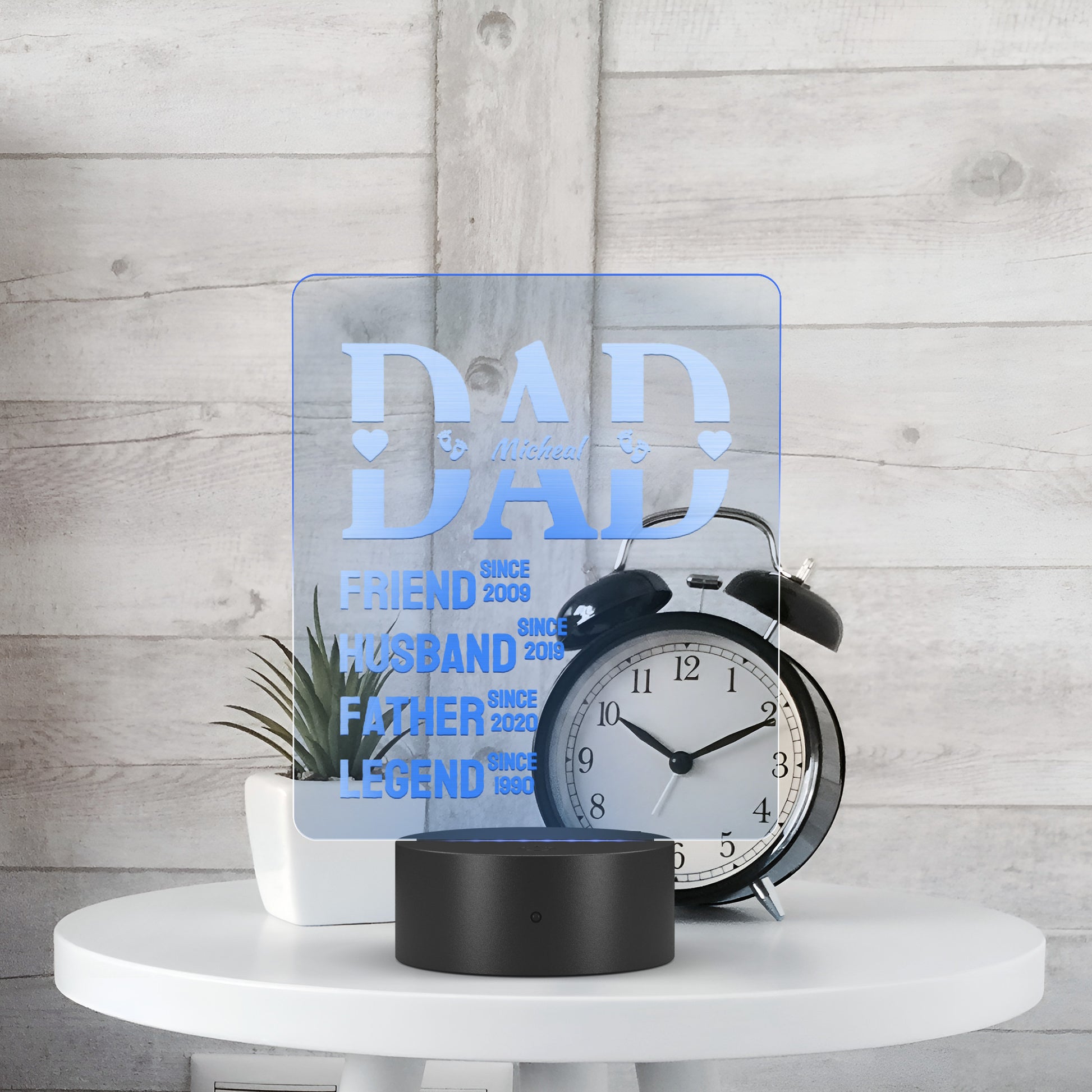 Personalized LED Signs - Dad's Legacy Glow Personalized LED Lamp 