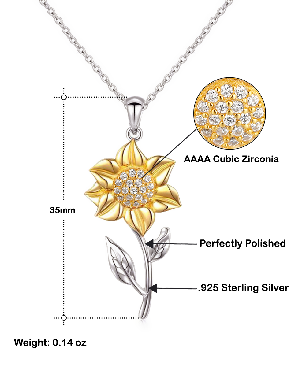 Daughter Sunflower Necklace + Christmas Card - Lovesakes