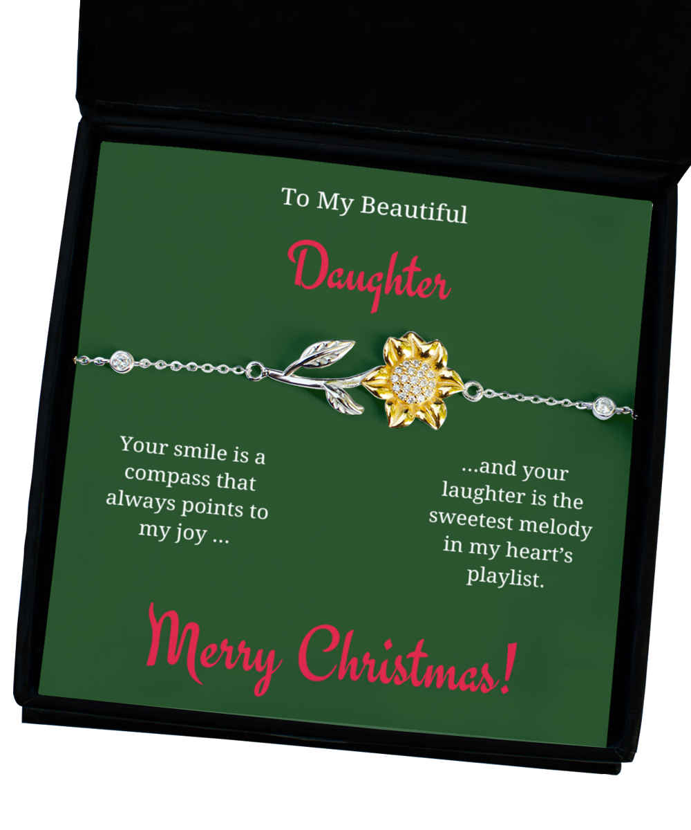 Daughter Sunflower Necklace + Christmas Card - Lovesakes