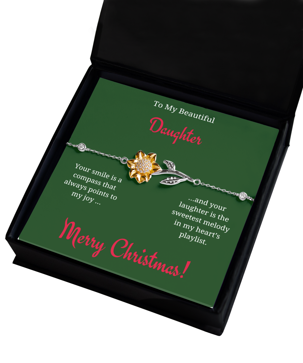 Daughter Sunflower Necklace + Christmas Card - Lovesakes