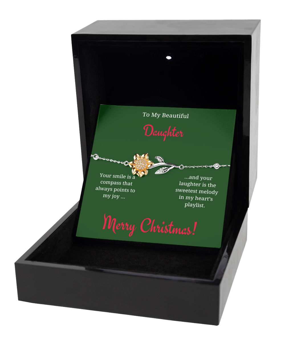 Daughter Sunflower Necklace + Christmas Card - Lovesakes