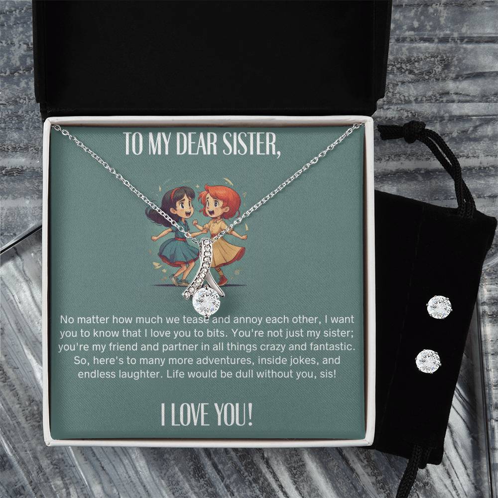Dull With You Sister ...Necklace + Earrings Set | Lovesakes