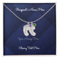 Engraved Baby Feet Birthstone Necklace + Personalized Card | Lovesakes