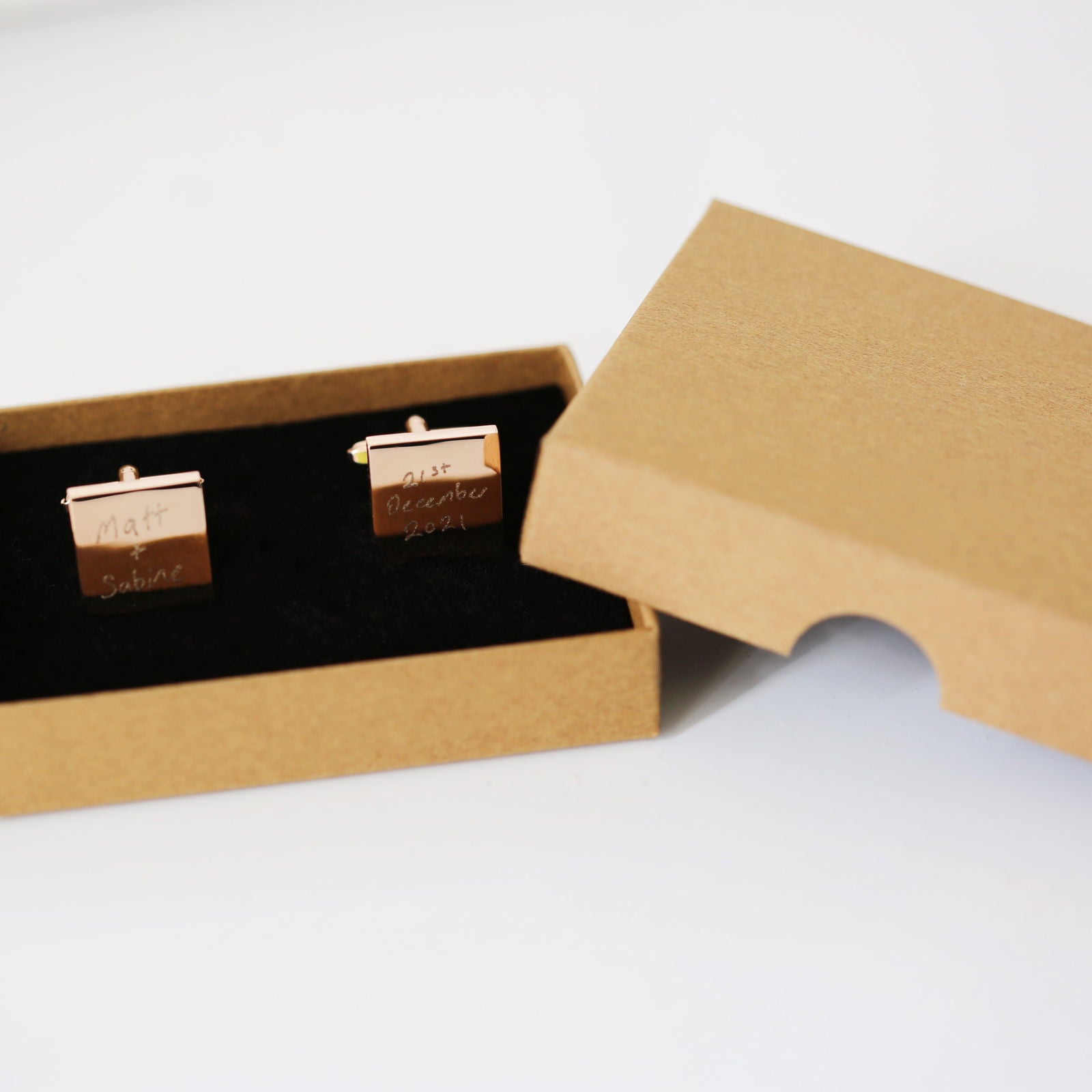 Engraved Own Actual Handwriting Cufflinks - Lovesakes