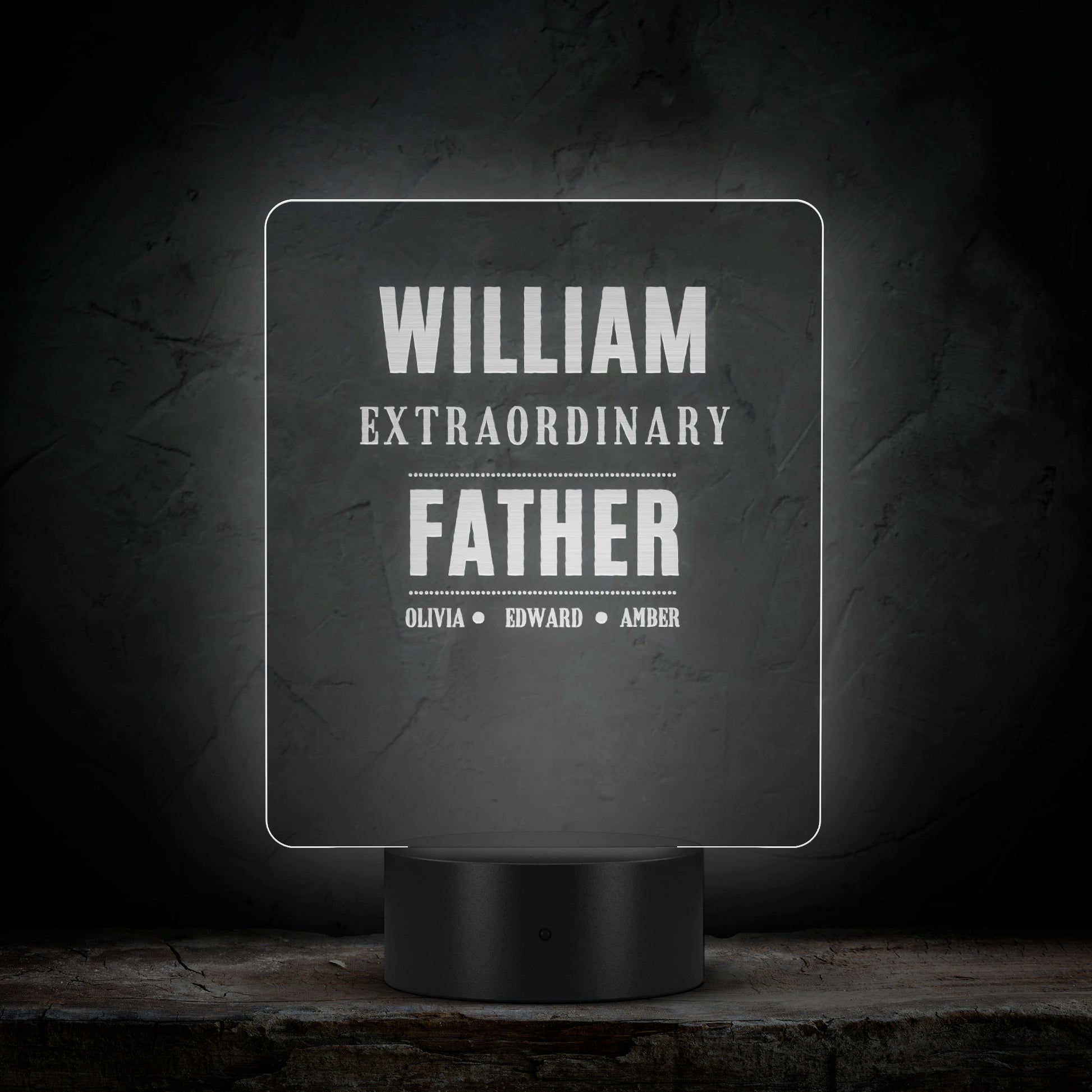Personalized LED Signs - Extraordinary Father Personalized LED Sign 