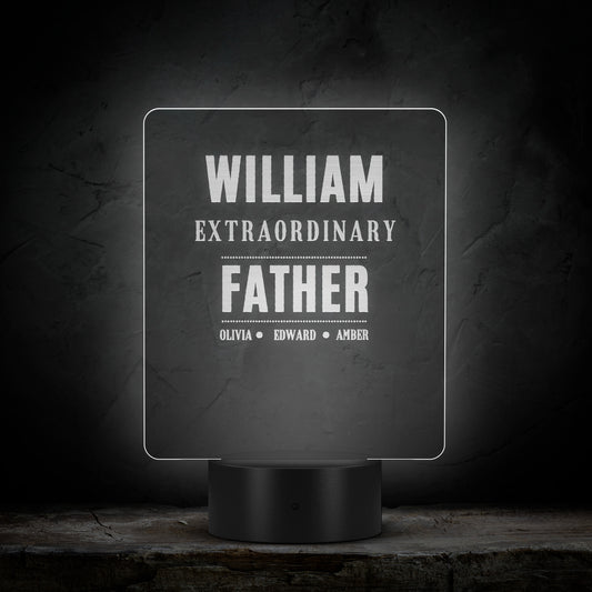 Extraordinary Father Personalized LED Sign